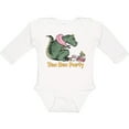 thumbnail image 3 of Inktastic Funny Tea Rex Party Boys or Girls Long Sleeve Baby Bodysuit, 3 of 5