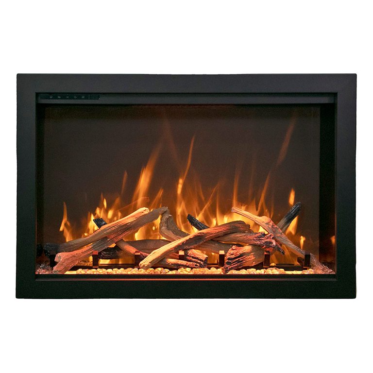 Amantii Traditional Series Bespoke Indoor/Outdoor Electric Fireplace Insert  with Remote, 6 Piece Driftwood Media, 44-Inch - Walmart.com