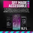 thumbnail image 3 of Cooler Master Ncore 100 Max Itx Sff Tower Case Custom 4.724 In Aio 850W Sfx Gold Atx3.0 Psu 4 Ranuras Gpu Montaje Vertical Gpu Pcie 4.0 Riser Aluminio Anodizado Usb Tipo C (Nr100-Mnnn85-Sl0), 3 of 9