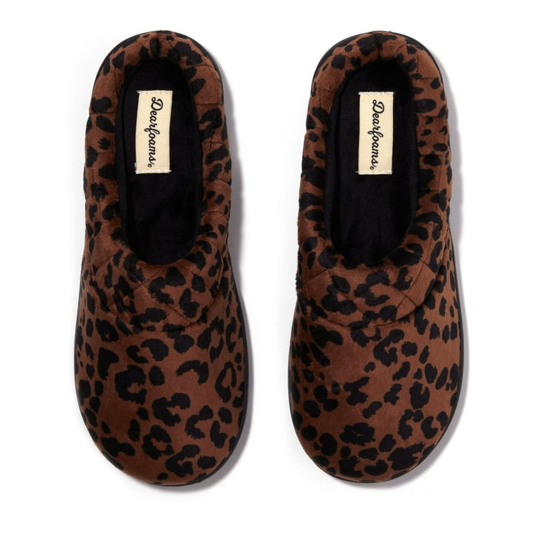 Dearfoams Women's Darcy Quilted Cuff Velour Clog House Slipper