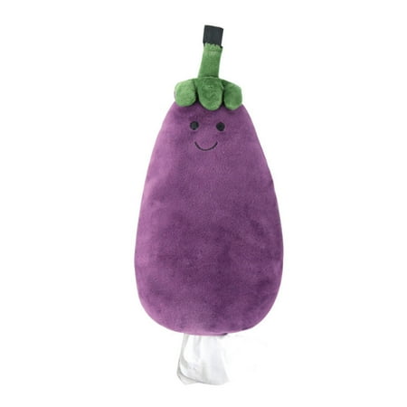 Festive Felt Aubergine With Santa Hat Hanging Tree Decoration