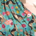 thumbnail image 3 of German Shepherd Dog and Flower Blanket,Comfortable Soft Flannel Throw Blanket,All Season,Warm Lightweight Blankets for Sofa Bed Couch Living Room Chair,50"x60"(130x150cm), 3 of 4