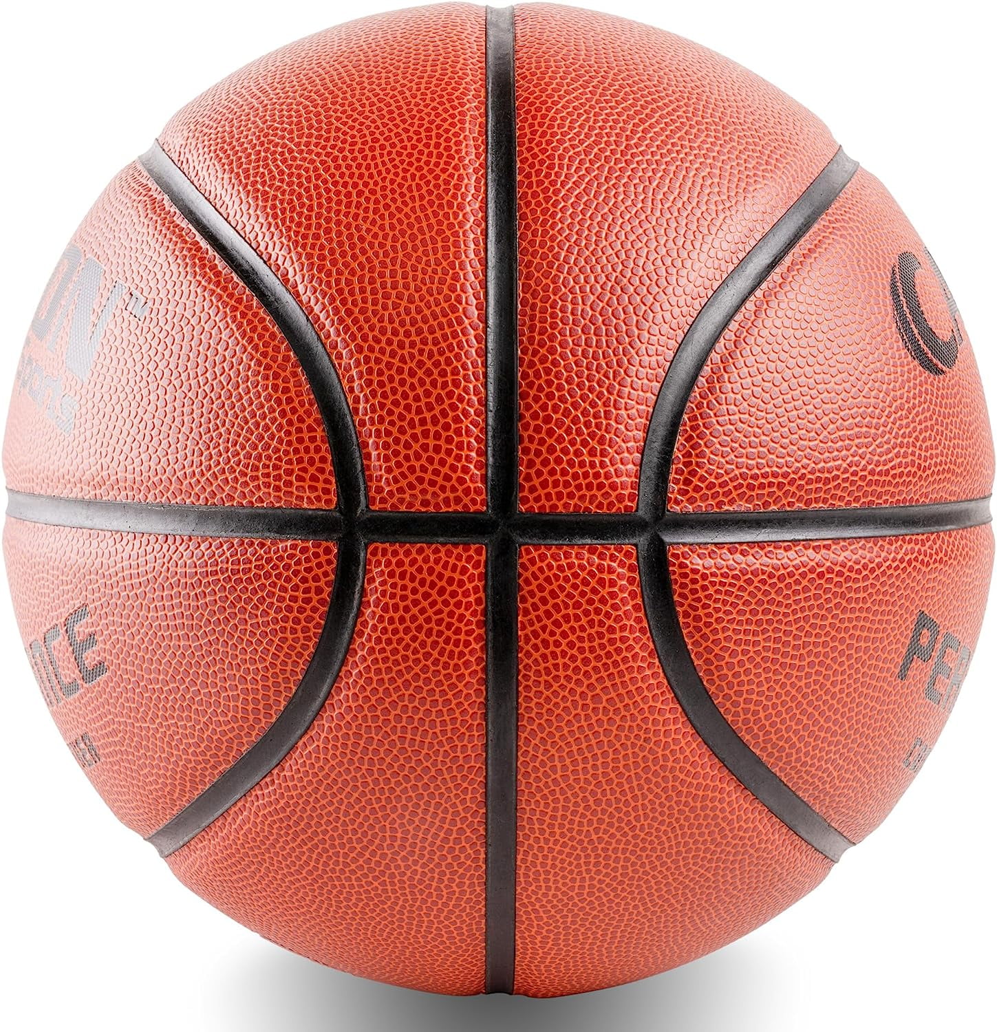 Cannon Sports Leather Composite Official Size Basketball Indoor and Outdoor Play with Ball Pump (Official Size 7, 29.5", Orange)