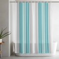 thumbnail image 5 of Shower Curtains for Bathroom-36"x72",Teal Stripe Gray Line Waterproof Bath Curtain Grommet Shower Curtain Set with Hooks, 5 of 9