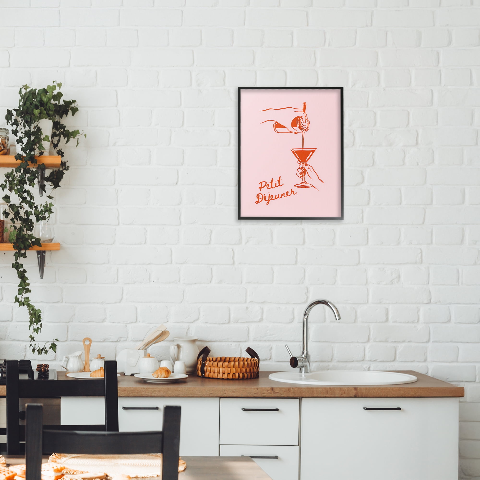 Stupell Industries Pouring Brunch Cocktail Black Framed Giclee Art, design by The Prints Vibe