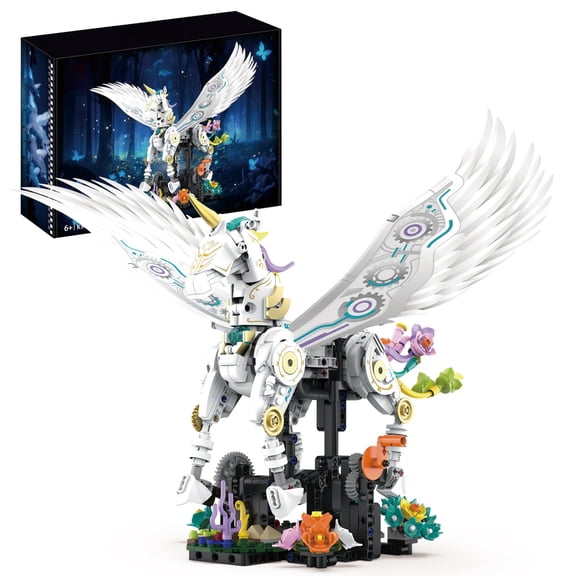 Honchoes Mechanical Unicorn Building Set Compatible with Lego Animal Decor STEM Toy Gift for Adults Boys Girls 817 Pcs