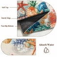 thumbnail image 6 of 2'x6' Rug Runners for Hallways Kitchen, Coastal Non Slip Entryway Beside Floor Carpet Runner, Summer Beach Starfish Coral Shell Nautical Washable Laundry Room Bedroom Throw Rugs Mat for Family Pet, 6 of 8