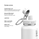 thumbnail image 4 of Takeya Actives 24 oz Vacuum Insulated Stainless Steel Water Bottle with Spout Lid, Premium Quality, Lilac, 4 of 9