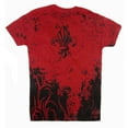thumbnail image 2 of Sakkas Fleur de Lis Tree Branches Metallic Silver Embossed Cotton Mens T-Shirt - Red - XL, 2 of 2