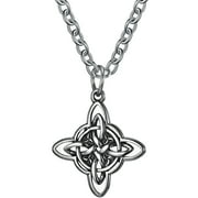 PINXOR Witches Knot Necklace Men Women Personalized Necklace Vintage Neck Chain Jewelry