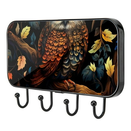 

Owl Birds Self Adhesive Towel Coat Wood Iron Hooks for Home Keys Door Outdoor Home Improvement Utility Hook