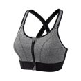 thumbnail image 1 of Sujetador deportivo con cremallera frontal ajustable a prueba de golpes sin aro de acero, chaleco de yoga, ropa interior de belleza cruzada para mujer, 1 of 2