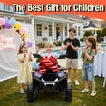 thumbnail image 6 of Joyracer 24V 4x4 Kids ATV Electric 4-Wheeler with 2-Seater, 24 Volt Ride on Toys for Big Kids w/ Kneepads, 4x200W Motors, Bluetooth Music, Black, 6 of 9