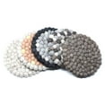 thumbnail image 3 of Global Groove GLG50052-02L Hand Crafted Felt Ball Trivets, Round - Light Grey, 3 of 5