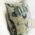 thumbnail image 3 of Plutus Sonoma Canyon Green Navy and Blue Handmade Luxury Pillow - Double sided 24" x 24", 3 of 3