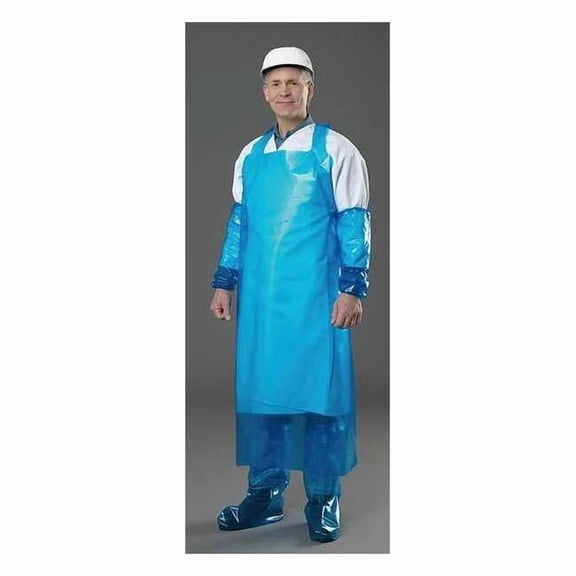 Polyco Apron, Polyolefin, White, 55 in, Universal 48502