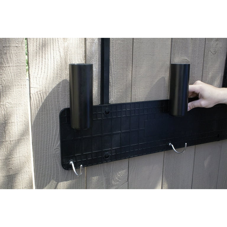 Pool Stick Holder & Power Tool Organizer Combo - Billiard Storage With Rolling Tool Cart