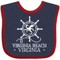 thumbnail image 3 of Inktastic Virginia Beach VA Nautical Boys or Girls Baby Bib, 3 of 4