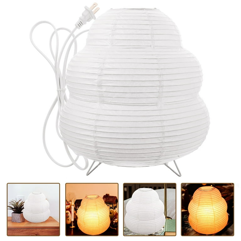 Paper Lantern Lamp Japanese Rice Paper Lamp E14 Base Floor Night Light US  Plug