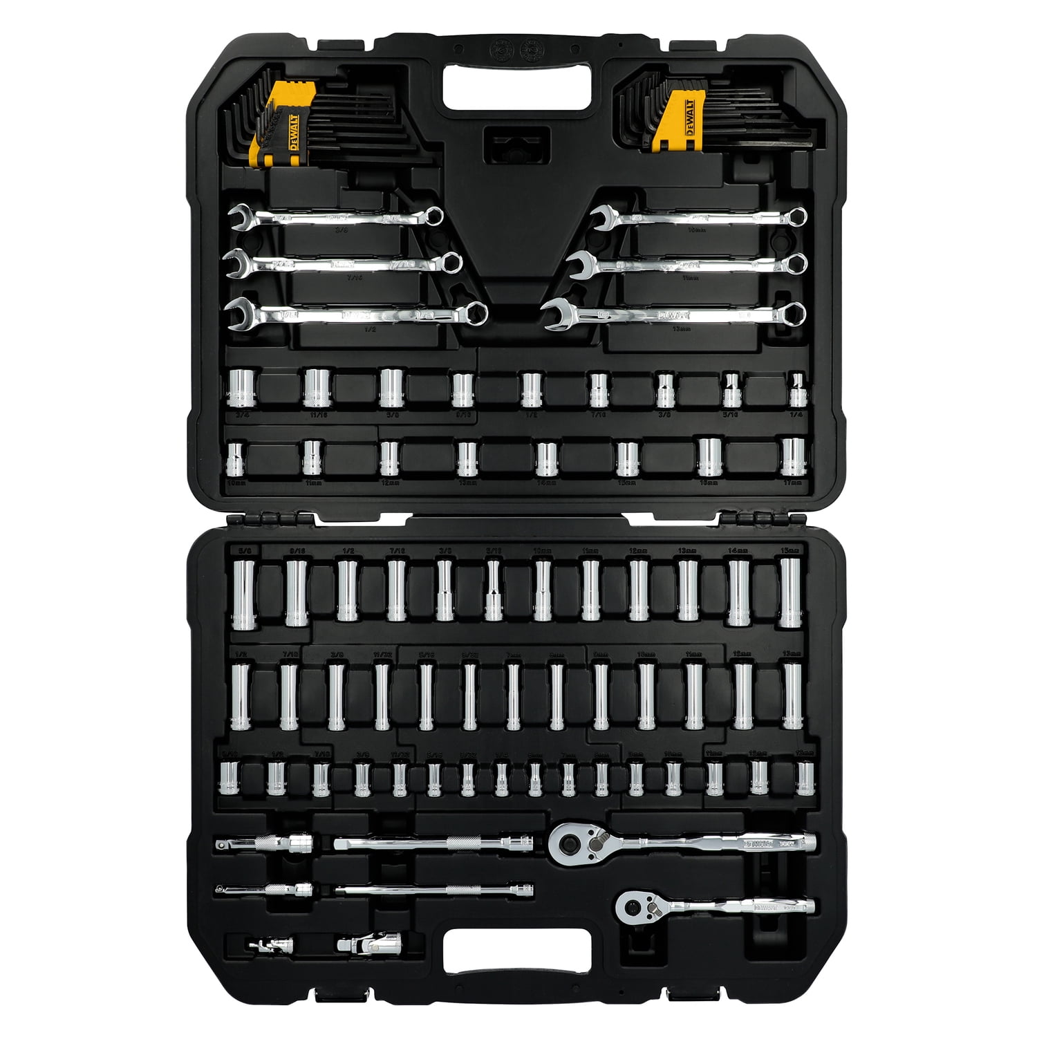 DEWALT TOUGHSERIES 2 Drive Mechanics Tool Set with 100 Pieces plus Case, DWMT45407