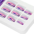 thumbnail image 4 of 24pcs Fashionable Fake Nails Detachable Bright Color False Nail Patch Full Cover Nail Art Tips03, 4 of 5