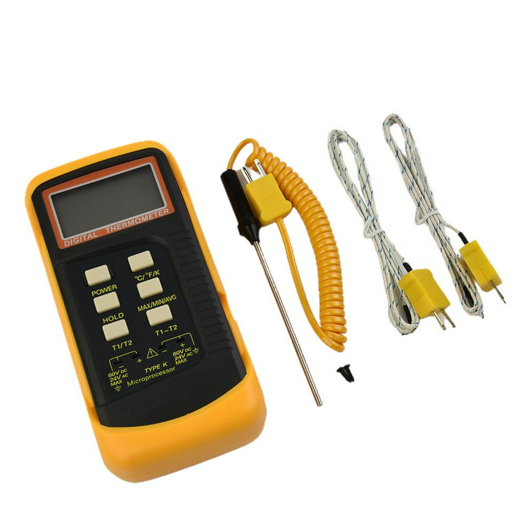 Handheld Thermocouple Meter with Dual Thermocouple Inputs