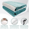 thumbnail image 4 of King Quilt Set 96''x106'', Teal Ombre Lightweight Summer Bedspread Coverlet Set with 2 Pillow Shams, Farmhouse Vintage Wooden Striped Breathable All Season Quilt Bedding for Bedroom/Guest Room, 4 of 9