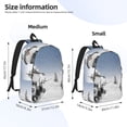 thumbnail image 2 of Vsdgher Snowman And Christmas Tree Print Canvas Backpack Travel Rucksack Unisex Knapsack 15.7/17.7Inch Laptop Backpack for Work,College-Small, 2 of 5