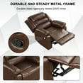 thumbnail image 6 of Bonzy Home Recliner Set of 2 Comfortable Arms and Back Faux Leather Single Reclining Chair Sofa for Living Room Bedroom, Coffee, 6 of 8