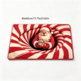 thumbnail image 4 of PoyoKee Christmas Decorations, Crystal Velvet 3D Santa Print Bathroom Rugs, Bath Mat for Entryway Porch Sink, Washable Rug for Household Indoor Xmas Decor, 4 of 7
