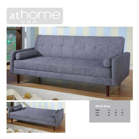 Athome USA 390010kk Grey Fabric Retro Style Sofa Bed