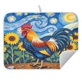 thumbnail image 5 of Ryvnso Chicken Sunflowers Dish Drying Mat for Kitchen Countertop 18x24 Large Dish Pad Drainer Rack Dish Sink Mats, 5 of 7
