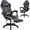 Black, variant on DELMANGO Gaming Chair Ergonomic Office Chair with Massage Lumbar Support, Adjustable Headrest & Footrest, 90-135° Recline & 360° Swivel, Grey