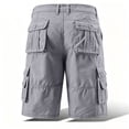 thumbnail image 5 of Sentmoon Bermuda Shorts Summer High Waist Bike Shorts for Men Solid Color Regular Fit Stretchy Mens Running Shorts with Pockets Beach Vacation for Work from Home, 5 of 9