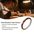 thumbnail image 4 of Uxcell 4 Rolls Heat Tape High Temperature Heat Resistant Tape 6mmx33m(108ft) Sublimation Thermal Tape Yellow, 4 of 5