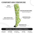 thumbnail image 3 of Lsque Kiwi Lemon Pattern Sport Compression Socks for Men & Women 15-20 mmHg Knee High Nurse Pregnant Running Medical and Travel Athletic, 3 of 6