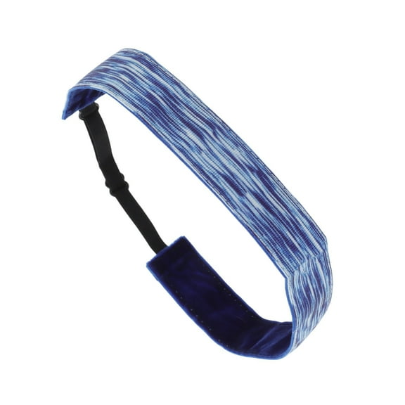 Unique Bargains 1 Pc Non Slip Headband Tie-dye Headband for Sport White Blue