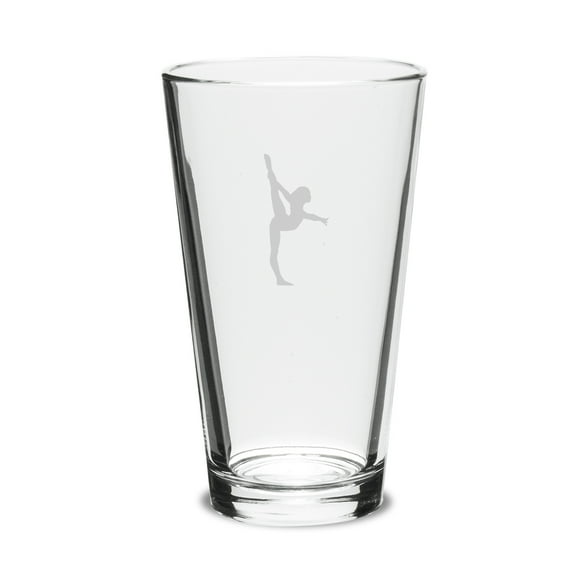 Gymnast Deep Etched 16oz Pub Glass