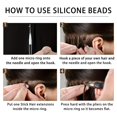 thumbnail image 4 of Perlas de silicona para extensiones de cabello, 1500 unidades, AMGPT, marrón oscuro, 4 of 7