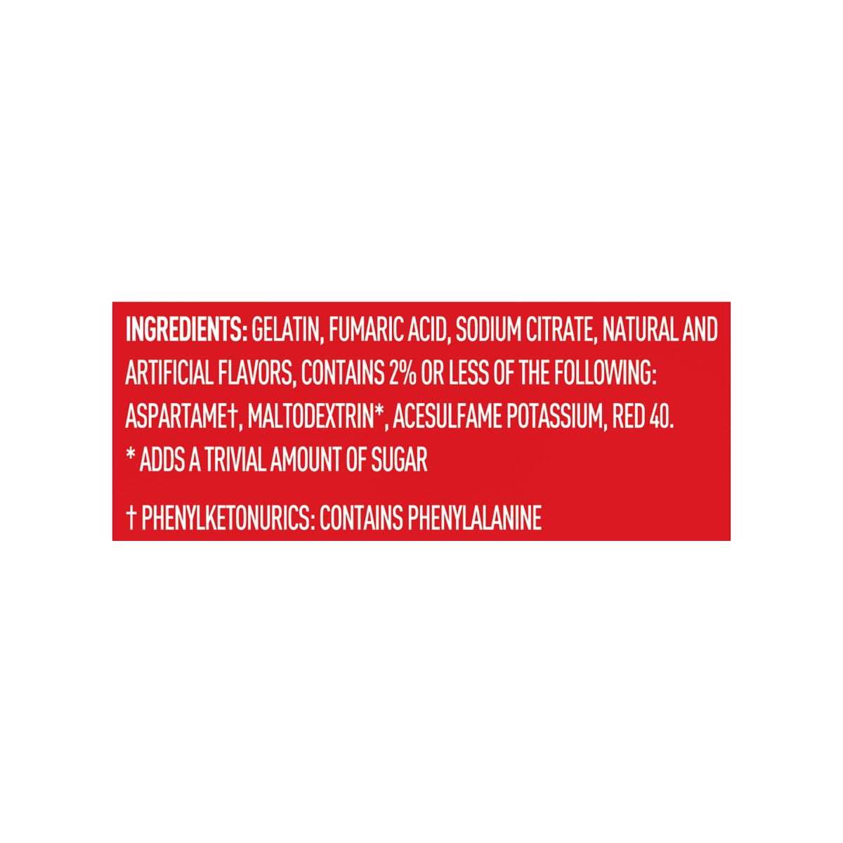 (6 pack) Starburst Sugar-Free Cherry Gelatin Mix, 8 Servings, 0.62 oz Cardboard Box