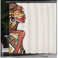 thumbnail image 4 of Ambesonne African Shower Curtain, Hand Drawn Woman Art, 69"Wx75"L, Multicolor, 4 of 5