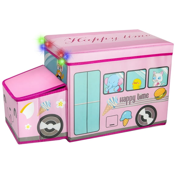 Innovative Home Creations Toy Storage-Pink School Bus
