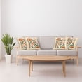 thumbnail image 2 of Ambesonne Monstera Throw Pillow Cover Pack of 4, Boho Mid Century Abstract, 4 Pcs-36"x36", Dark Rust Beige Green, 2 of 5