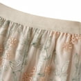 thumbnail image 2 of IBTOM CASTLE Women's Floral Embroidered Tulle Skirt Elastic High Waist Mesh Tutu A-Line Midi Long Skirts One Size Apricot, 2 of 7