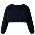 thumbnail image 5 of UACY Kids Girls Bolero Sweater Shrug, Long Sleeve Open Front Knit Cardigan for School, Party and Everyday Wear, 5 of 5
