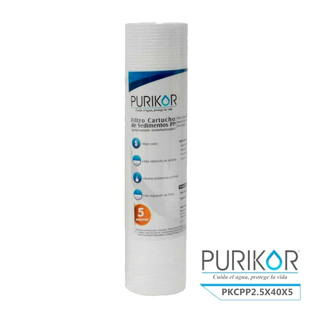 Filtro Cartucho de Polipropileno Termofusionado Purikor PKCPP2.5X40X5