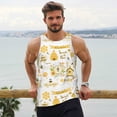 thumbnail image 6 of Picia Farm Bee Cute Honey Printed Men’s Performance Tank, Men's Workout Tank Top Moisture-Wicking Tank Top Muscle tee, Breathable Workout Shirt-Medium, 6 of 7