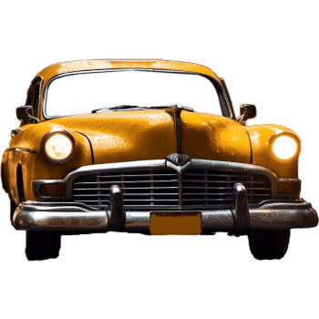 SS11109 Vintage 1920s 1970s New York Taxi Car Stand In Cardboard Cutout Standee Standup
