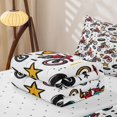 thumbnail image 6 of Manfei Sporty Motocross Zipper Twin Comforter Sets with Fitted Sheet and 2 Pillowcases,Cute Stars Zipper Bedding Set,White,Reversible,4pcs, 6 of 8
