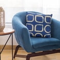 thumbnail image 6 of Plutus Brands Blue Block Dot Luxury Throw Pillow-Size:20" x 26", 6 of 9